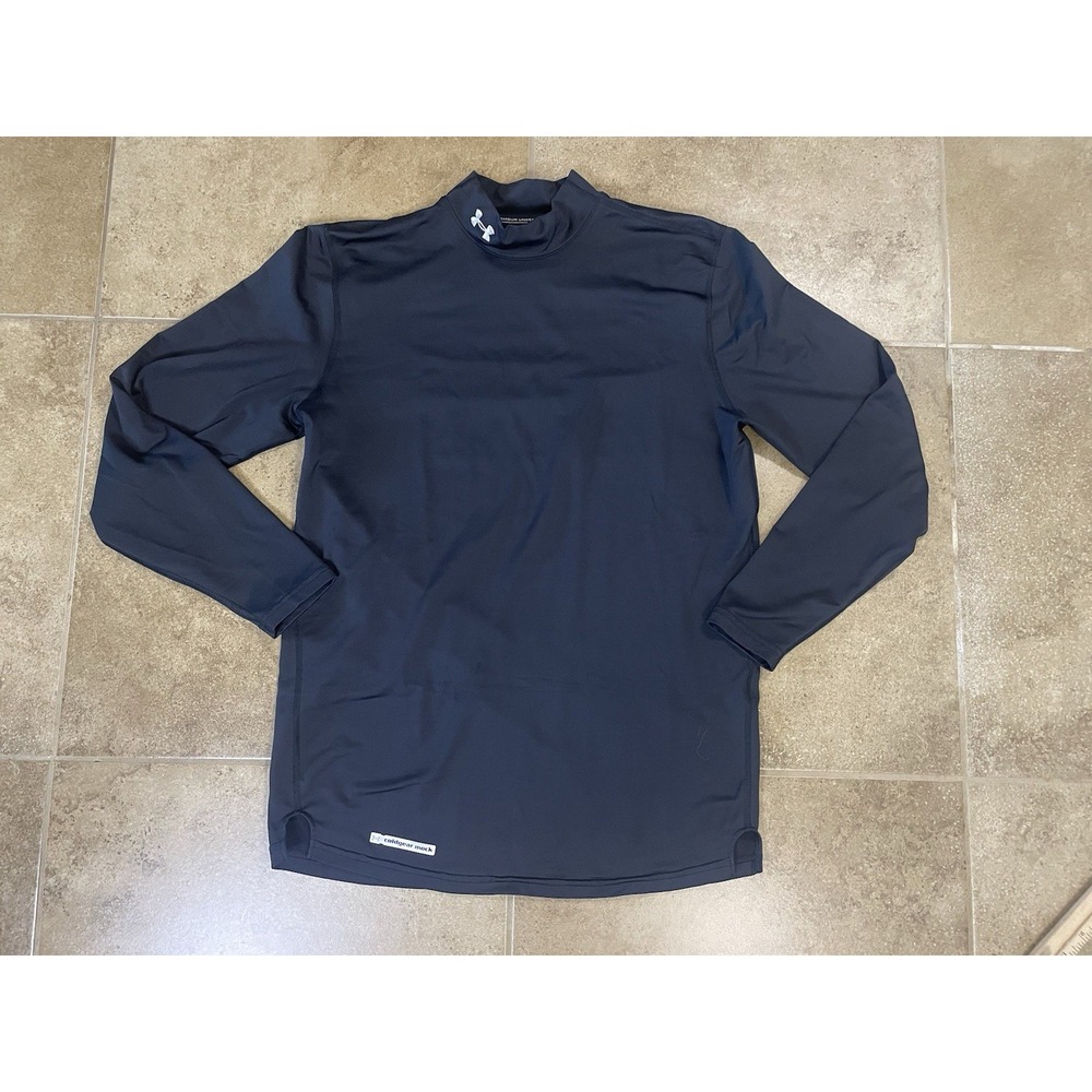 Under Armour Cold Gear Compression Long Sleeve Mens Sz L Mock Training Shirt
